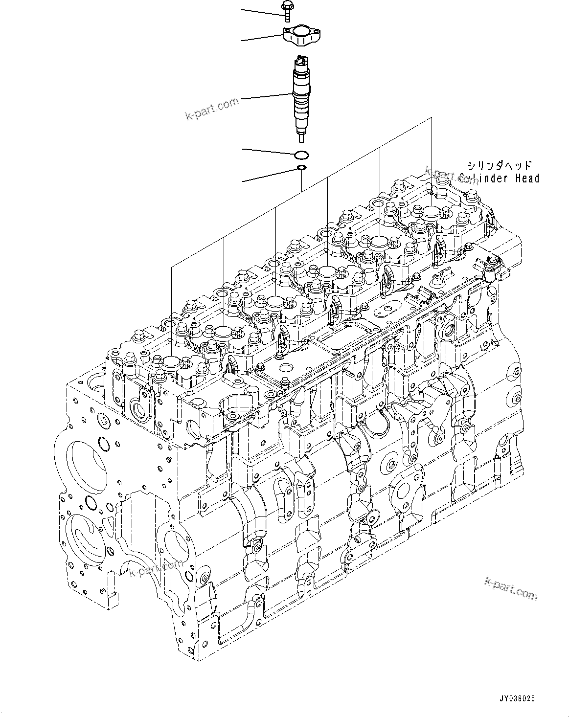 Komatsu parts book diagram for SAA6D114E-3 S/N 26892960-UP (For PC300-8M2/PC350-8M2/PC350LC-8M2): FUEL INJECTOR, (#26892960-)