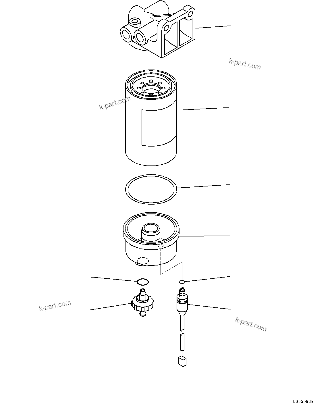 Komatsu parts book diagram for SAA6D114E-3 S/N 26892960-UP (For PC300-8M2/PC350-8M2/PC350LC-8M2): FUEL PREFILTER, (#26892960-)