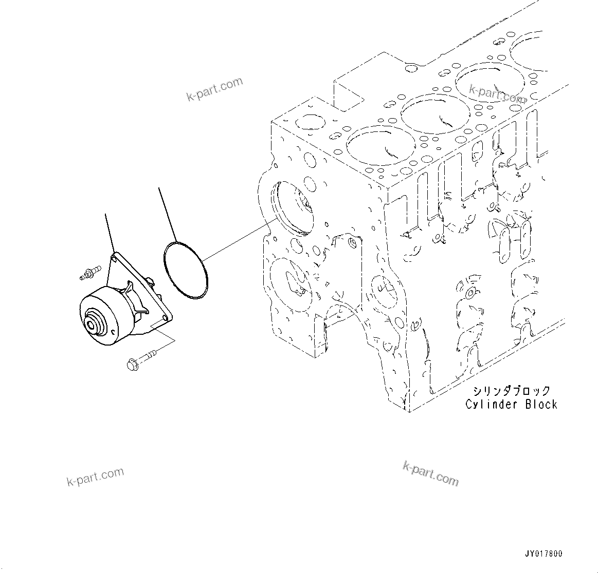 Komatsu parts book diagram for SAA6D114E-3 S/N 26892960-UP (For PC300-8M2/PC350-8M2/PC350LC-8M2): WATER PUMP, (#26892960-)