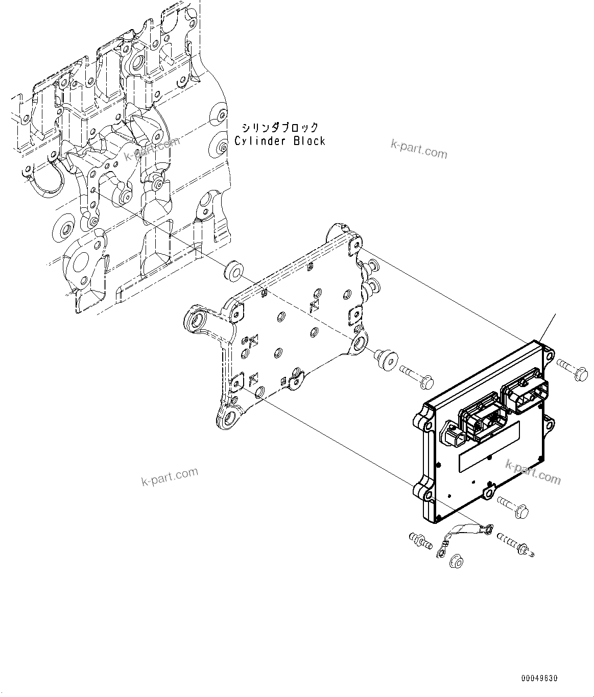 Komatsu parts book diagram for SAA6D114E-3 S/N 26892960-UP (For PC300-8M2/PC350-8M2/PC350LC-8M2): ENGINE CONTROLLER, (#26892960-)