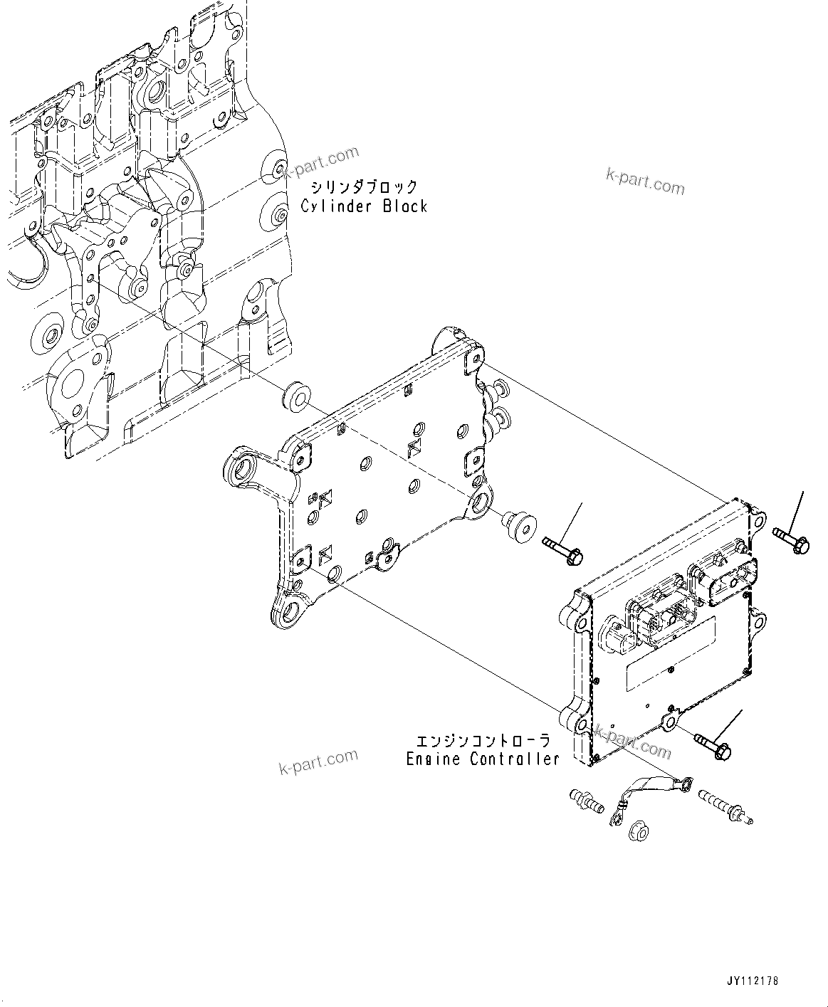 Komatsu parts book diagram for SAA6D114E-3 S/N 26892960-UP (For PC300-8M2/PC350-8M2/PC350LC-8M2): ENGINE CONTROLLER RELATED PARTS, SCREW (FOR BURGLAR PROOF)(#26892960-)