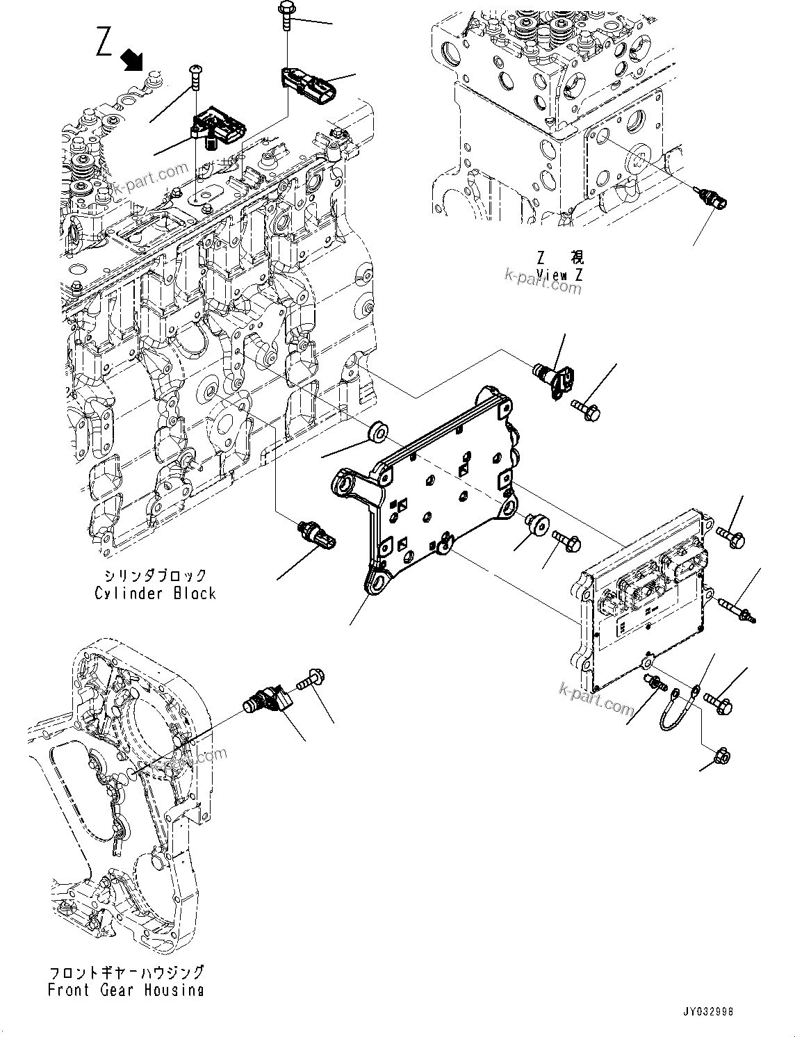 Komatsu parts book diagram for SAA6D114E-3 S/N 26892960-UP (For PC300-8M2/PC350-8M2/PC350LC-8M2): ENGINE CONTROL MODULE, (#26892960-)