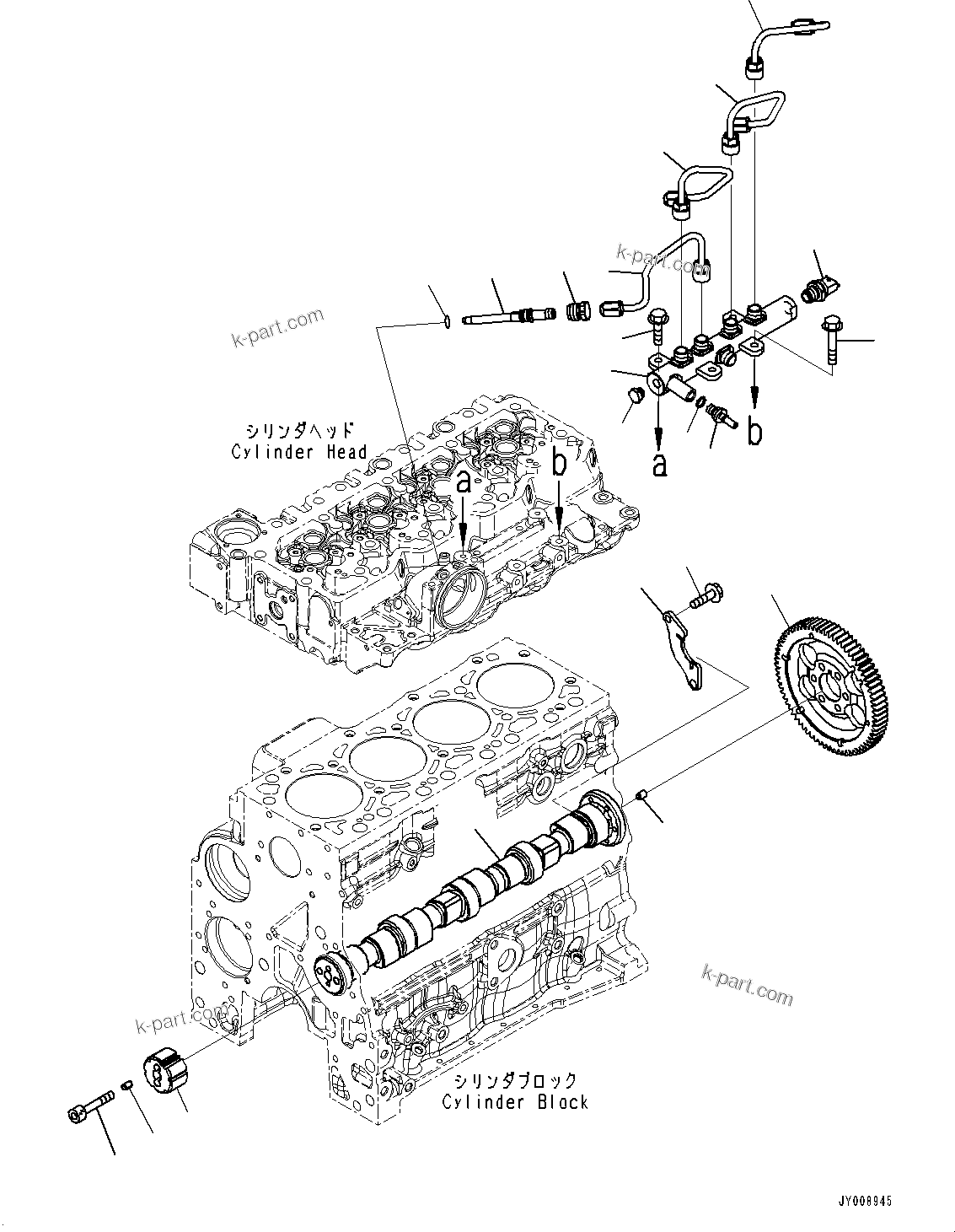 Komatsu parts book diagram for SAA4D107E-1 S/N 26527701-UP (For PC160LC-8): PARTS PERFORMANCE, (#26626843-)