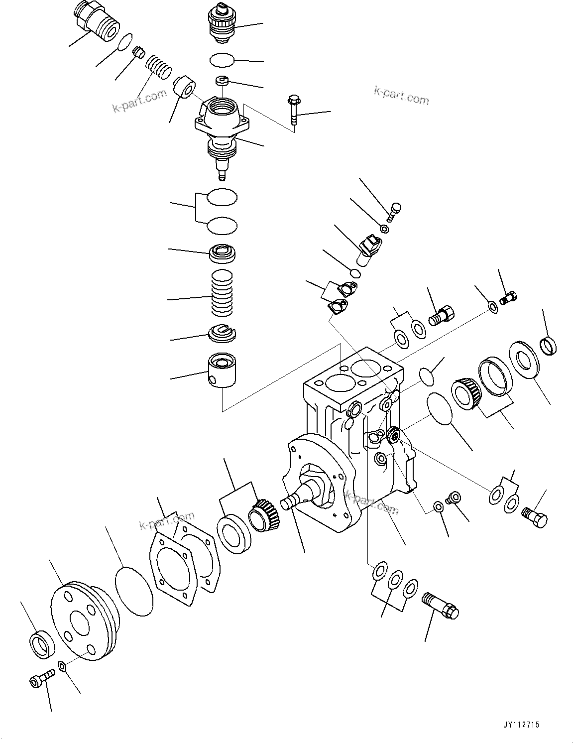 Komatsu parts book diagram for SAA6D140E-7 S/N 837072-UP (For PC900LC-11): FUEL SUPPLY PUMP, INNER PARTS, PUMP(#837072-)