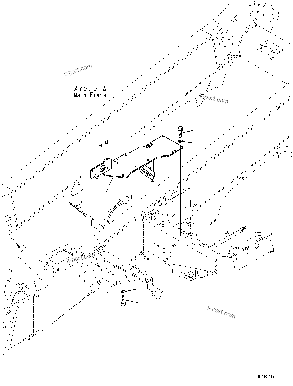Komatsu parts book diagram for HD605-10 S/N 60001-UP: HYDRAULIC TANK, DEMAND VALVE MOUNTING (2/2)(#60001-)