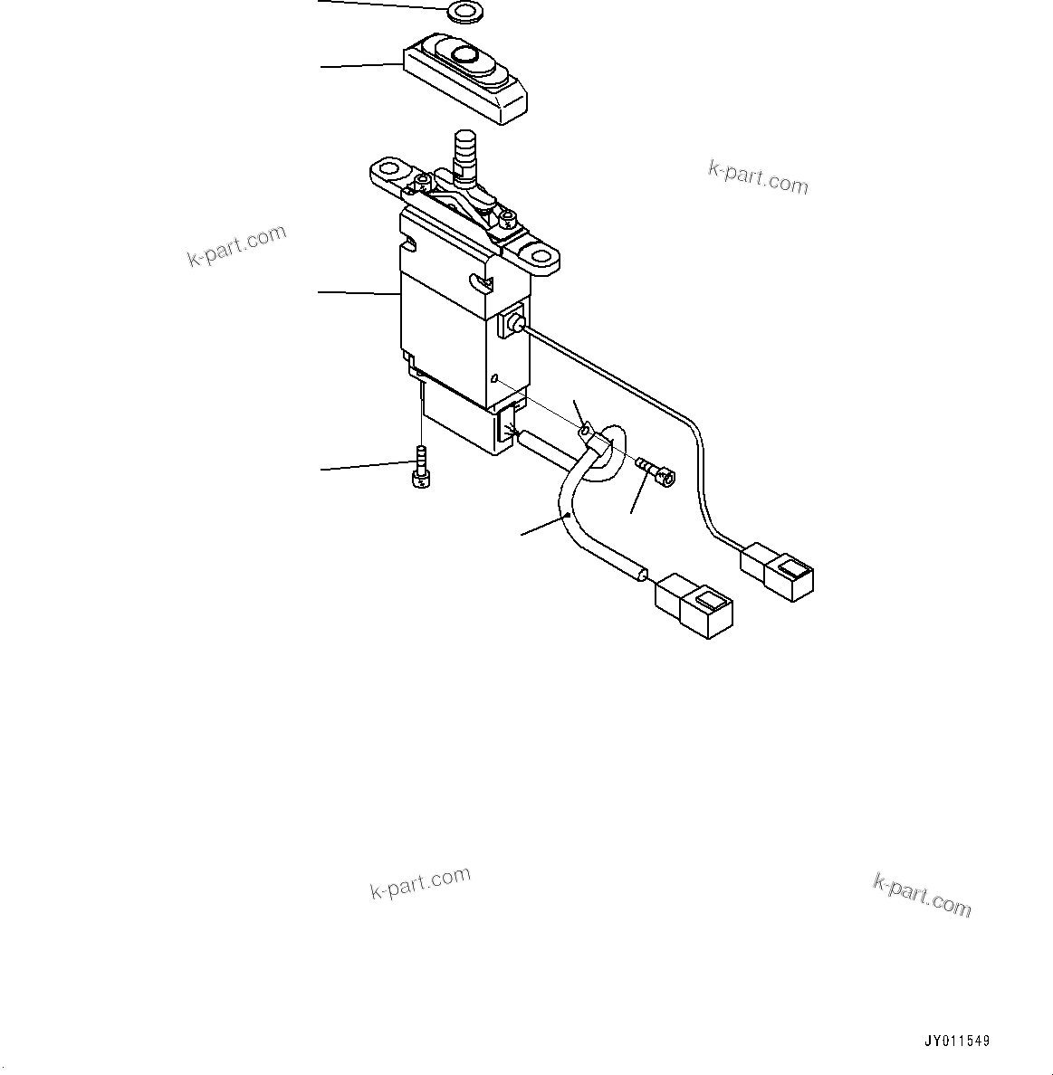 Komatsu parts book diagram for HD605-10 S/N 60001-UP: OPERATOR'S SEAT, DUMP LEVER(#60001-)