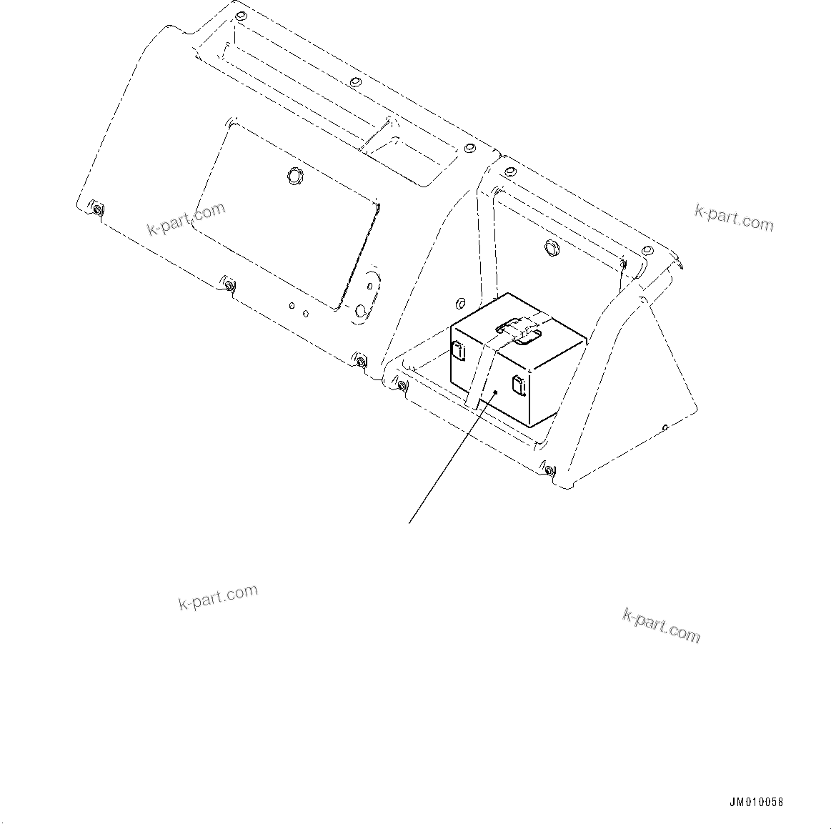 Komatsu parts book diagram for HD605-10 S/N 60001-UP: FIRST AID BOX, BOX(#60001-)