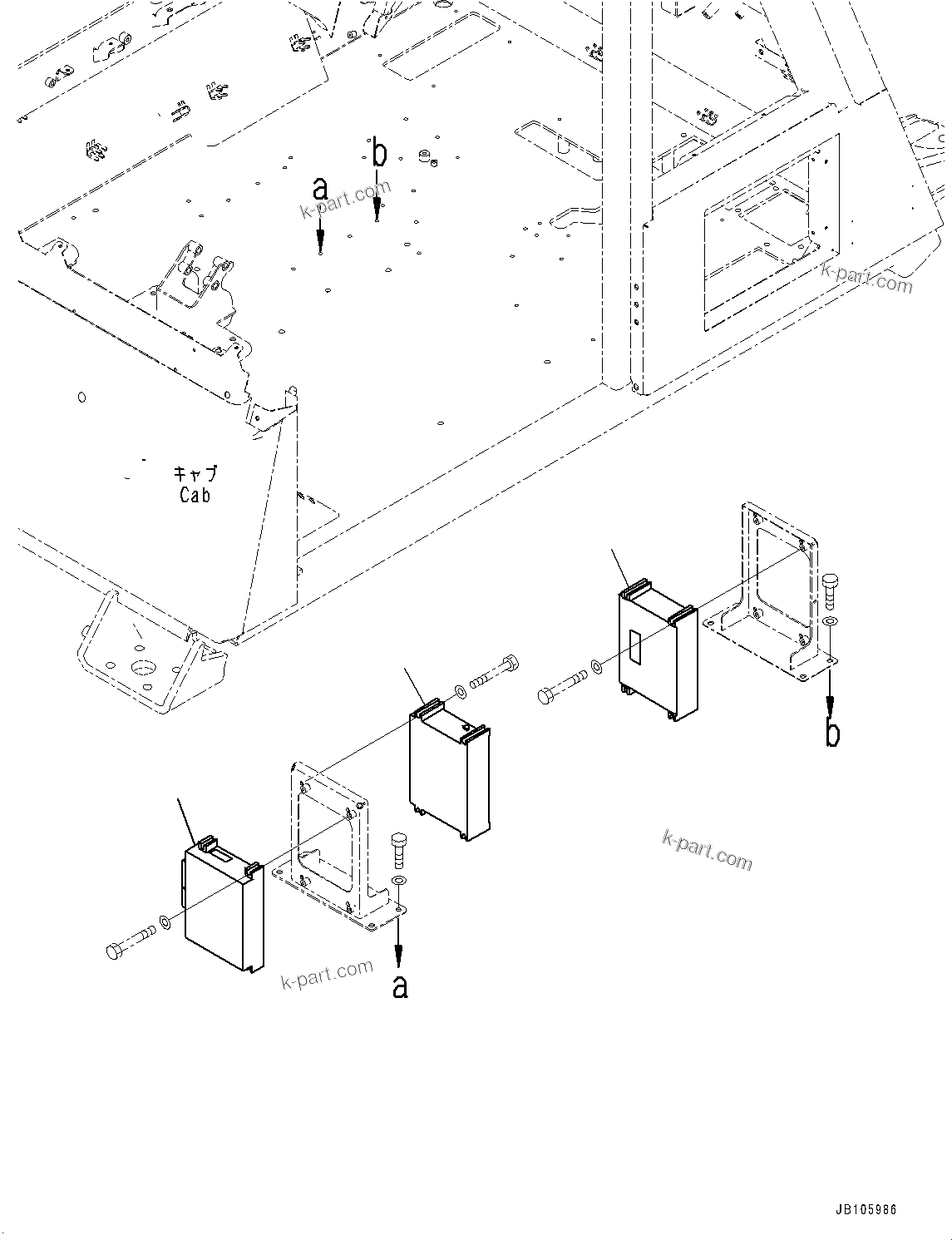 Komatsu parts book diagram for HD605-10 S/N 60001-UP: CONTROLLER, CONTROLLER, TRANSMISSION, RETARDER AND HOIST, MONITOR(#60001-)