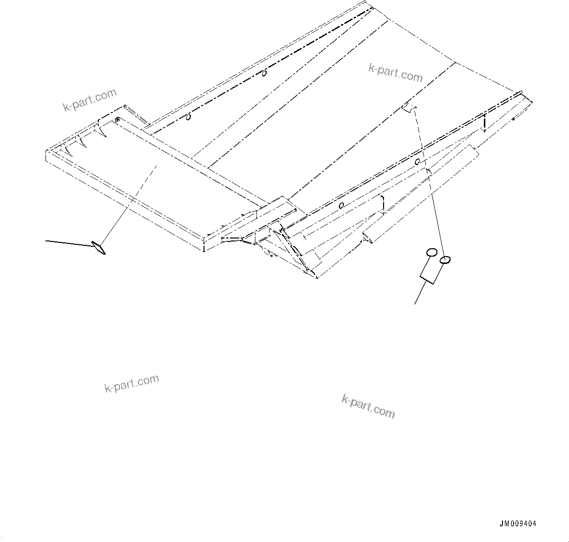 Komatsu parts book diagram for HD605-10 S/N 60001-UP: BODY, PARTS FOR LESS BODY HEATING(#60001-)