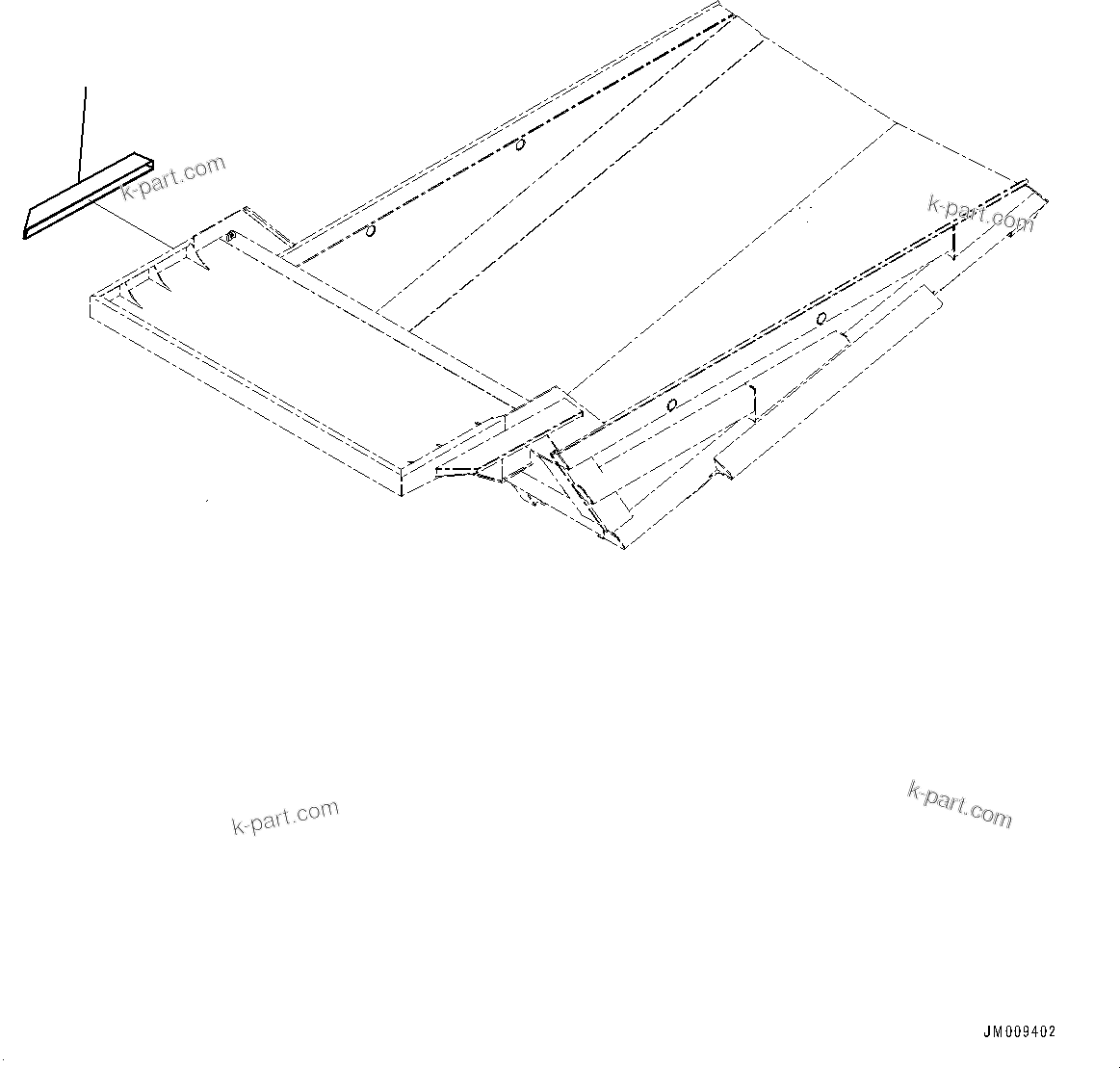Komatsu parts book diagram for HD605-10 S/N 60001-UP: BODY, PLATFORM GUARD(#60001-60066)