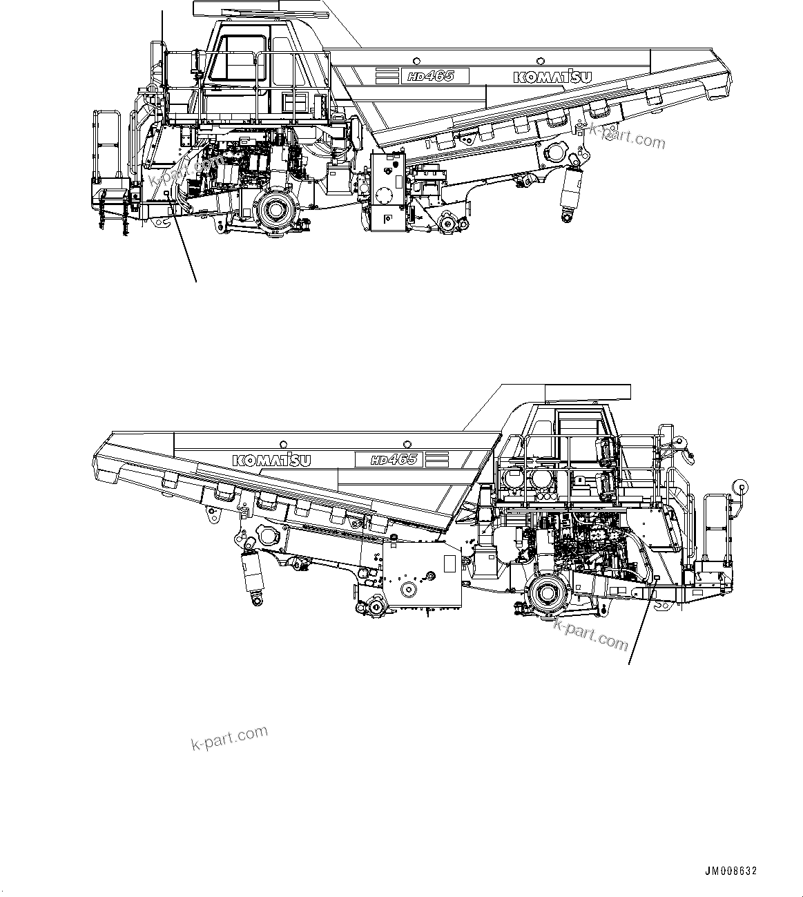 Komatsu parts book diagram for HD605-10 S/N 60001-UP: NAME PLATE, (WITH ENGLISH, USA AND PUERTO RICO)(#60001-)