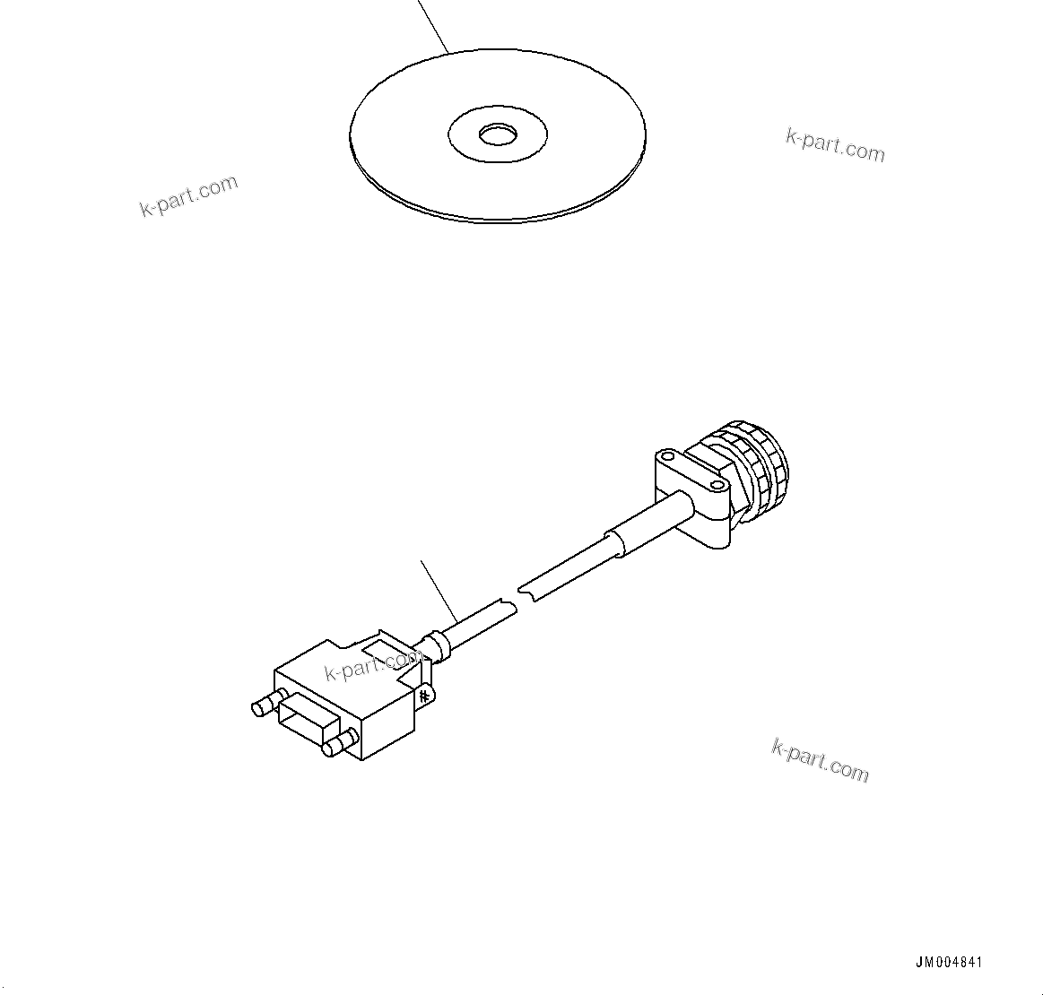 Komatsu parts book diagram for HD605-10 S/N 60001-UP: PAYLOAD METER SOFTWARE, DISC AND WIRING HARNESS (VERSION 2.0)(#60001-)