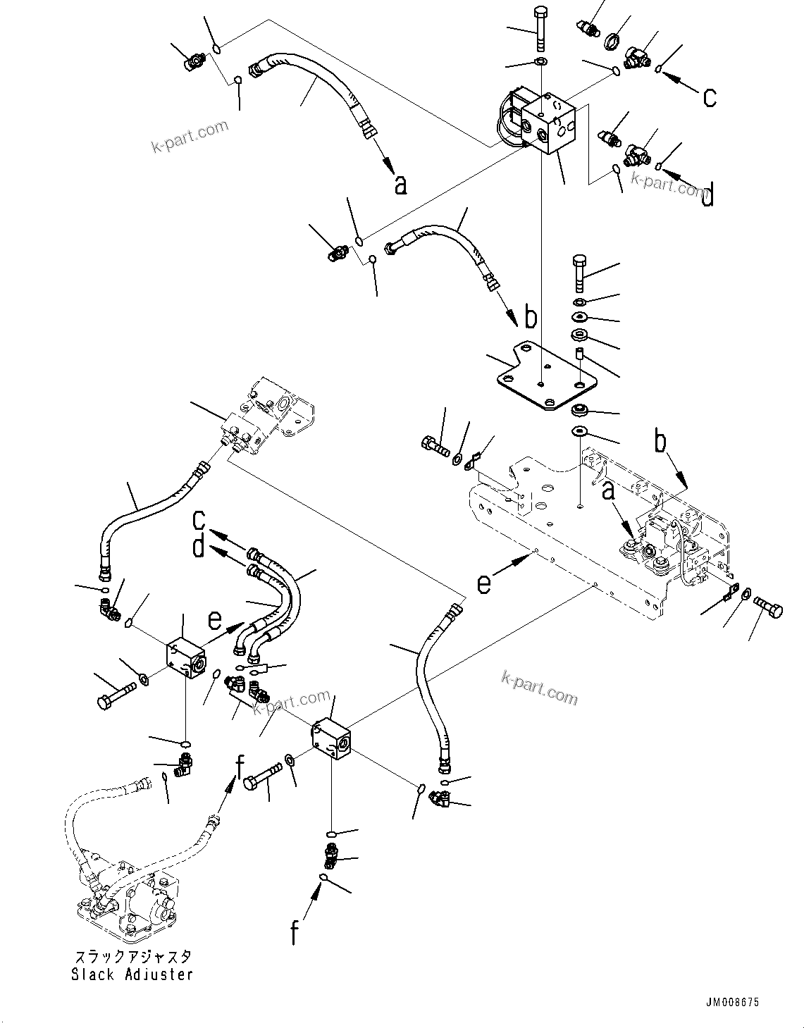 Komatsu parts book diagram for HD605-10 S/N 60001-UP: KOMATSU TRACTION CONTROL SYSTEM (KTCS) RELATED PARTS, EPC VALVE(#60001-)