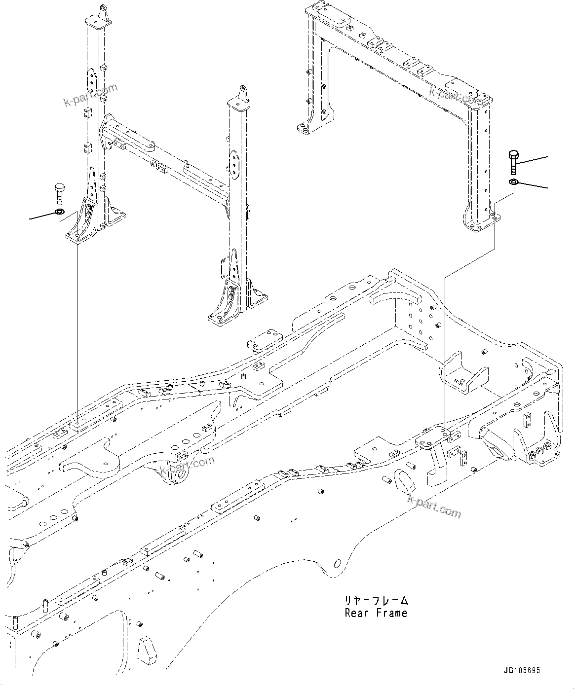 Komatsu parts book diagram for GD955-7M0 S/N 31001-UP: ENGINE RELATED PARTS, MOUNTING(#30001-)