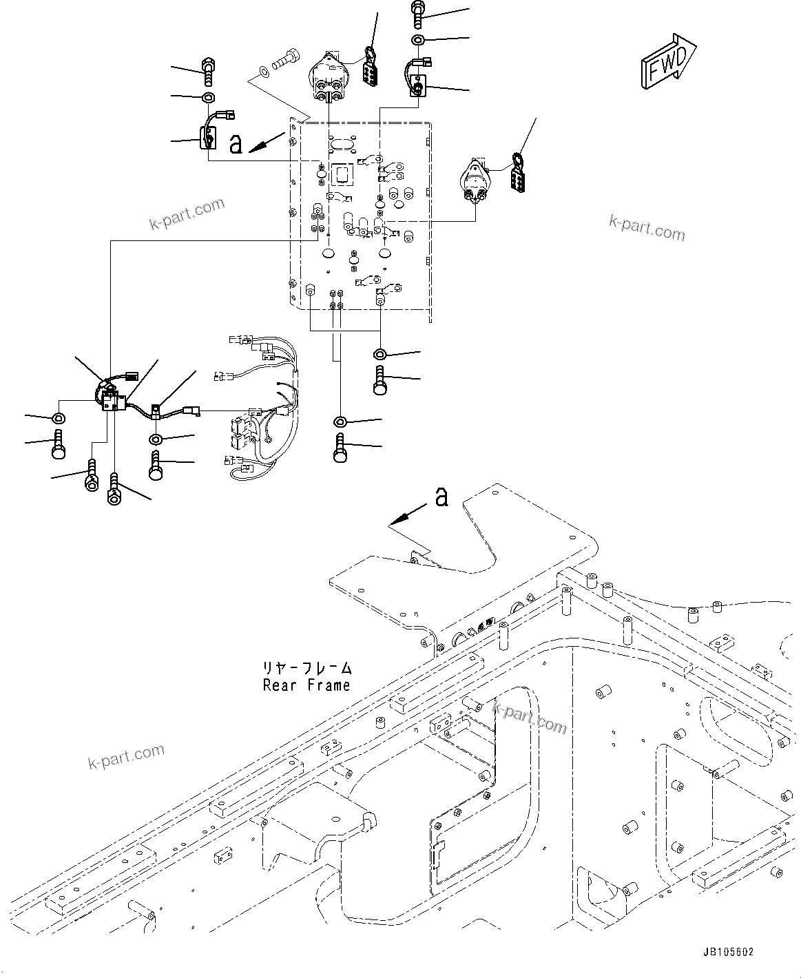 Komatsu parts book diagram for GD955-7M0 S/N 31001-UP: SWITCH BOX, LAMP(#30001-)