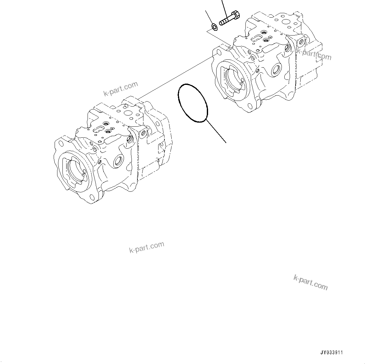 Komatsu parts book diagram for GD955-7M0 S/N 31001-UP: TORQUE CONVERTER AND TRANSMISSION, PISTON PUMP (9/14) (WORK EQUIPMENT PUMP)(#30001-)