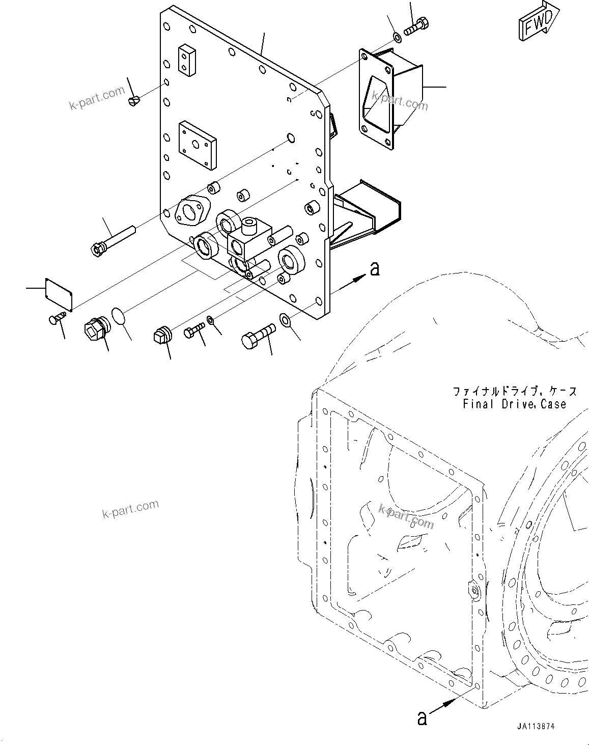 Komatsu parts book diagram for GD955-7M0 S/N 31001-UP: REAR AXLE, FINAL DRIVE, COVER(#30001-)