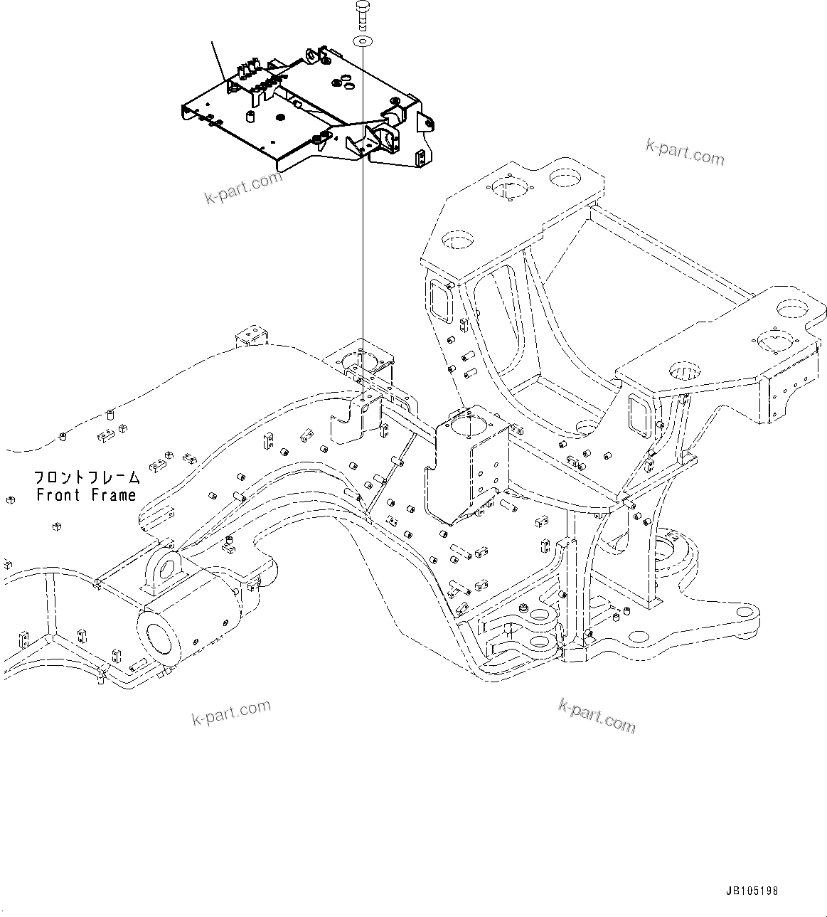 Komatsu parts book diagram for GD955-7M0 S/N 31001-UP: CONTROL VALVE, BRACKET(#30001-)