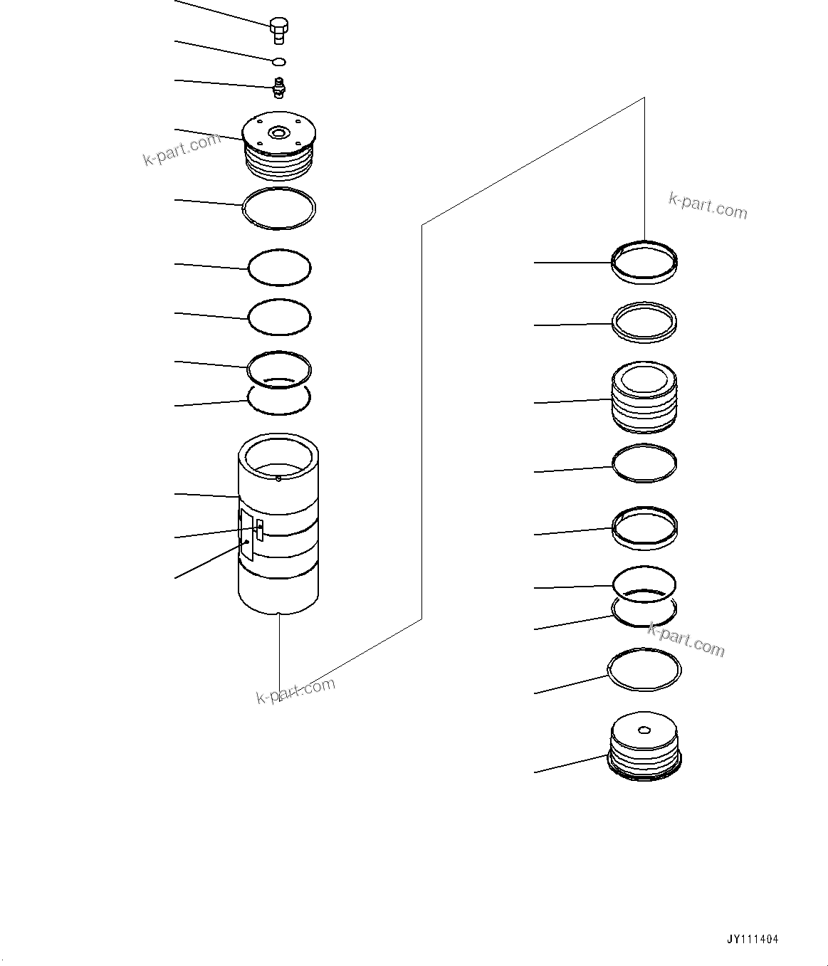 Komatsu parts book diagram for GD955-7M0 S/N 31001-UP: FRONT FRAME VALVE, INNER PARTS, ACCUMULATOR, R3 TYPE (2/2) (R.H.)(#30001-)