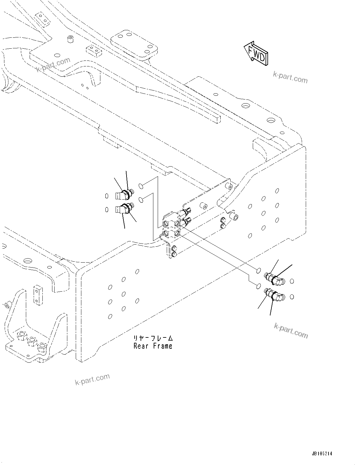 Komatsu parts book diagram for GD955-7M0 S/N 31001-UP: HYDRAULIC PIPING, BAND(#30001-)
