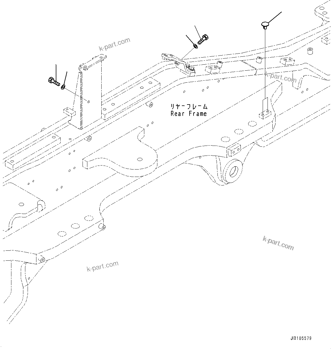 Komatsu parts book diagram for GD955-7M0 S/N 31001-UP: HYDRAULIC PIPING, PLUG(#30001-)