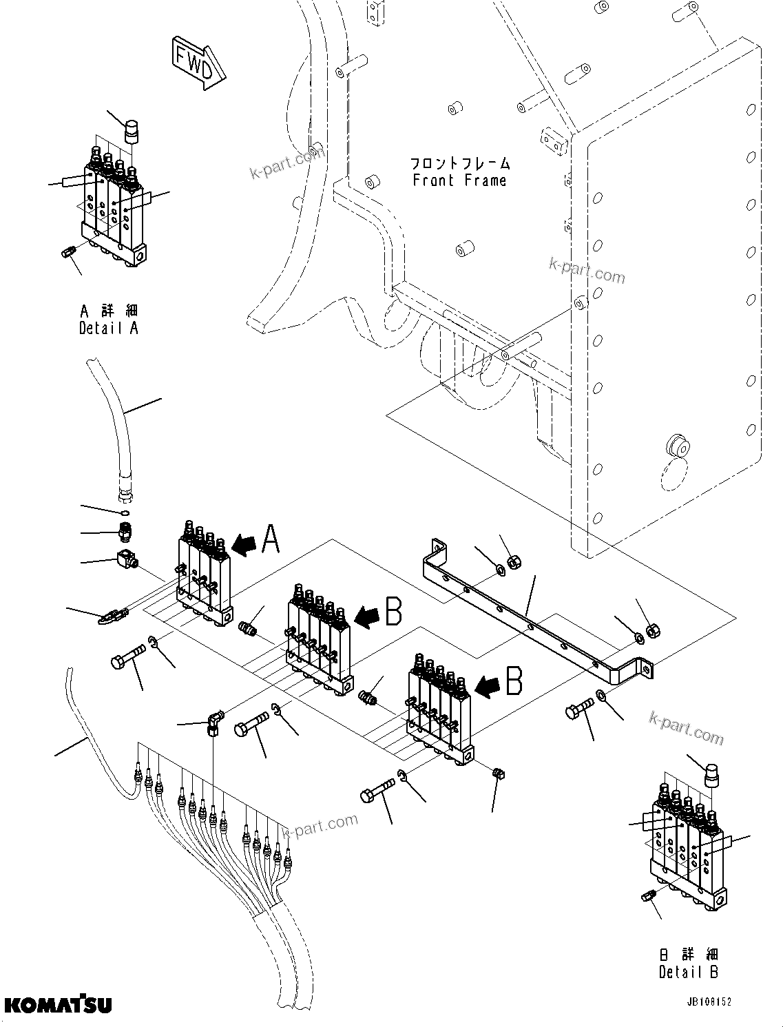 Komatsu parts book diagram for GD955-7M0 S/N 31001-UP: AUTO-GREASING SYSTEM, INJECTOR R.H. (1/2)(#30001-)