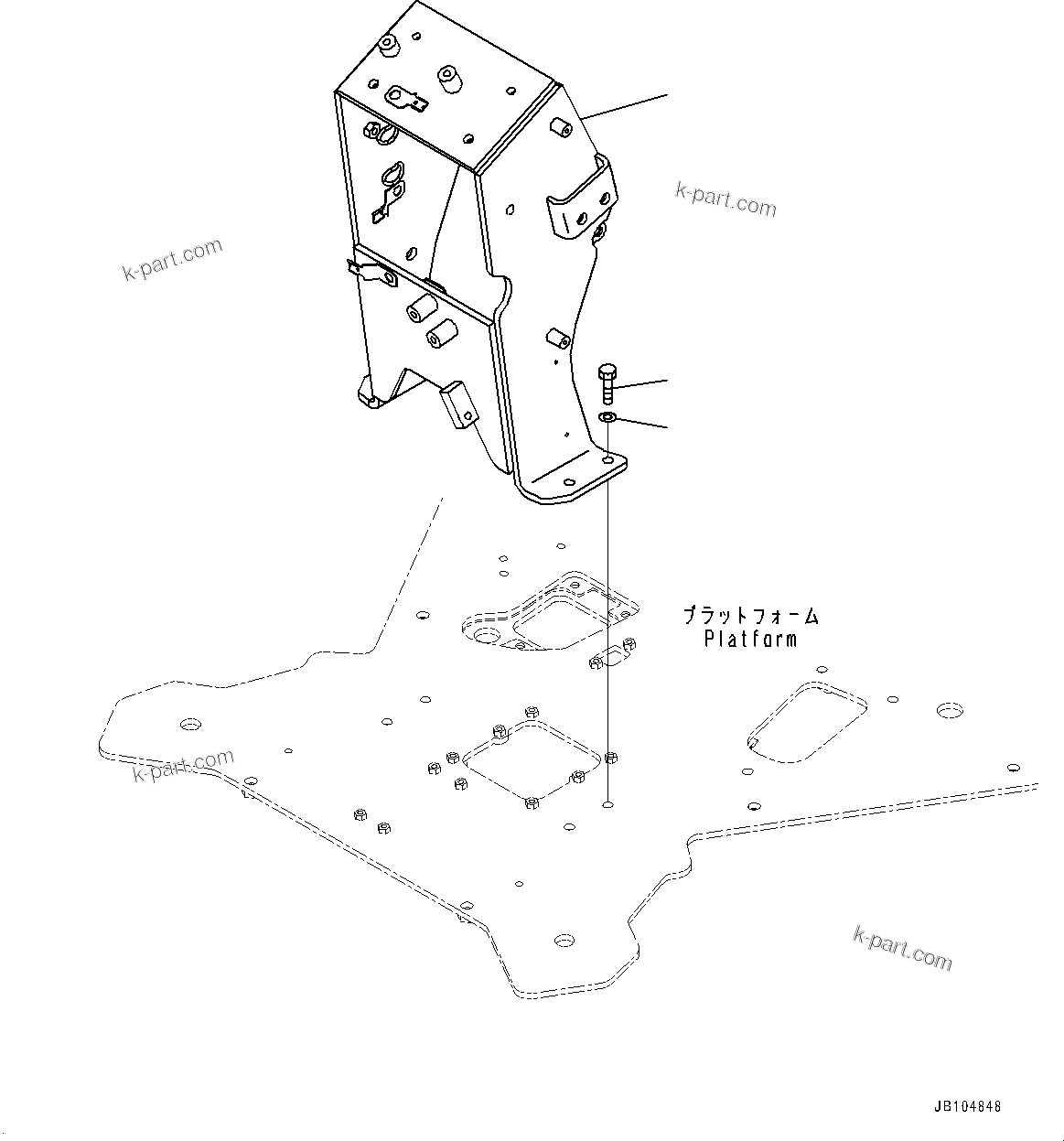 Komatsu parts book diagram for GD955-7M0 S/N 31001-UP: FLOOR, STEERING POST MOUNTING(#30001-)