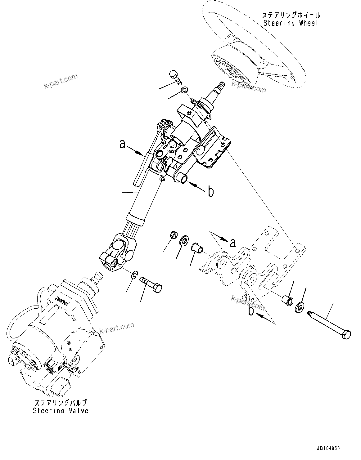 Komatsu parts book diagram for GD955-7M0 S/N 31001-UP: FLOOR, STEERING COLUMN(#30001-)