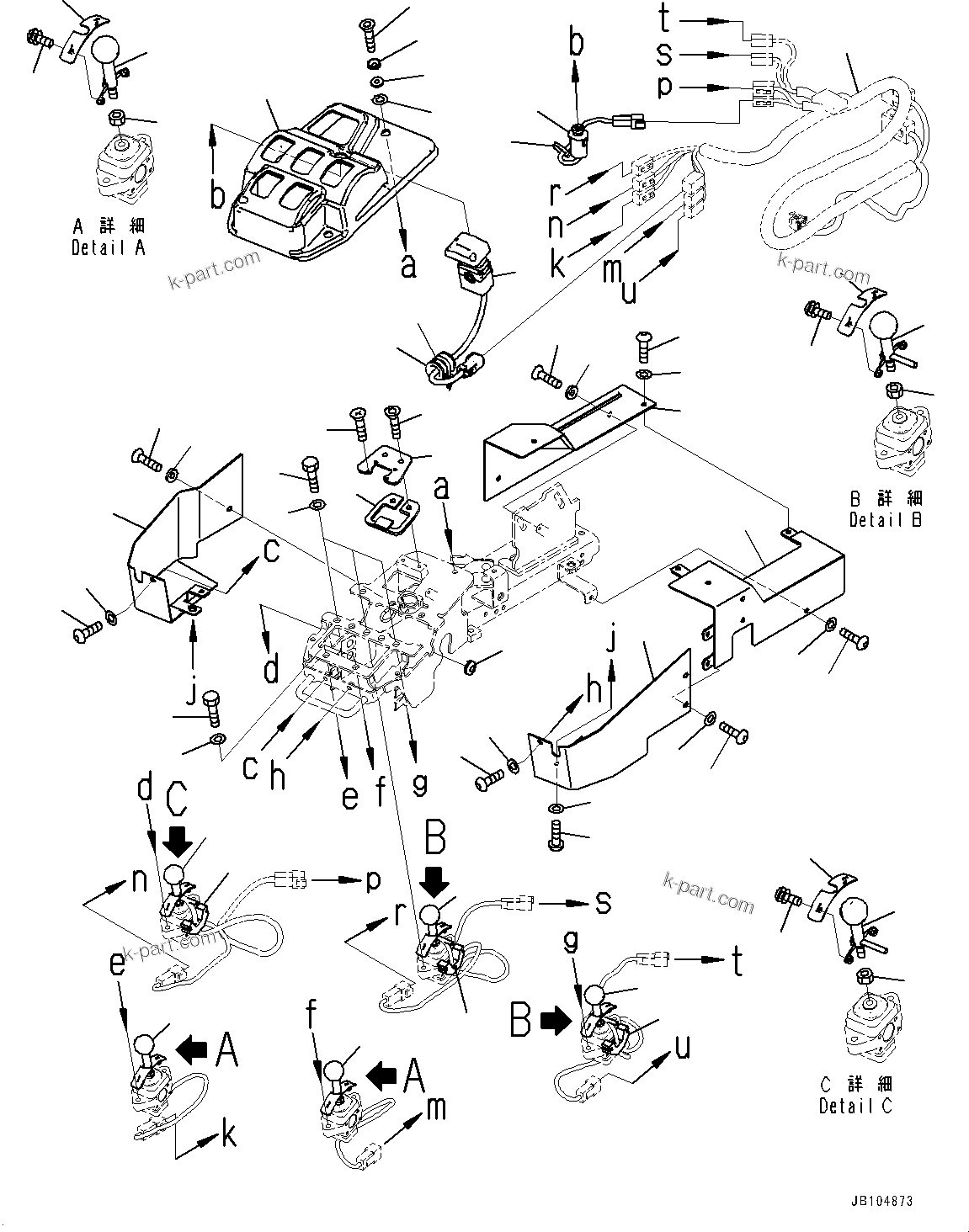 Komatsu parts book diagram for GD955-7M0 S/N 31001-UP: FLOOR, CONSOLE BOX, L.H. (1/2)(#30001-)