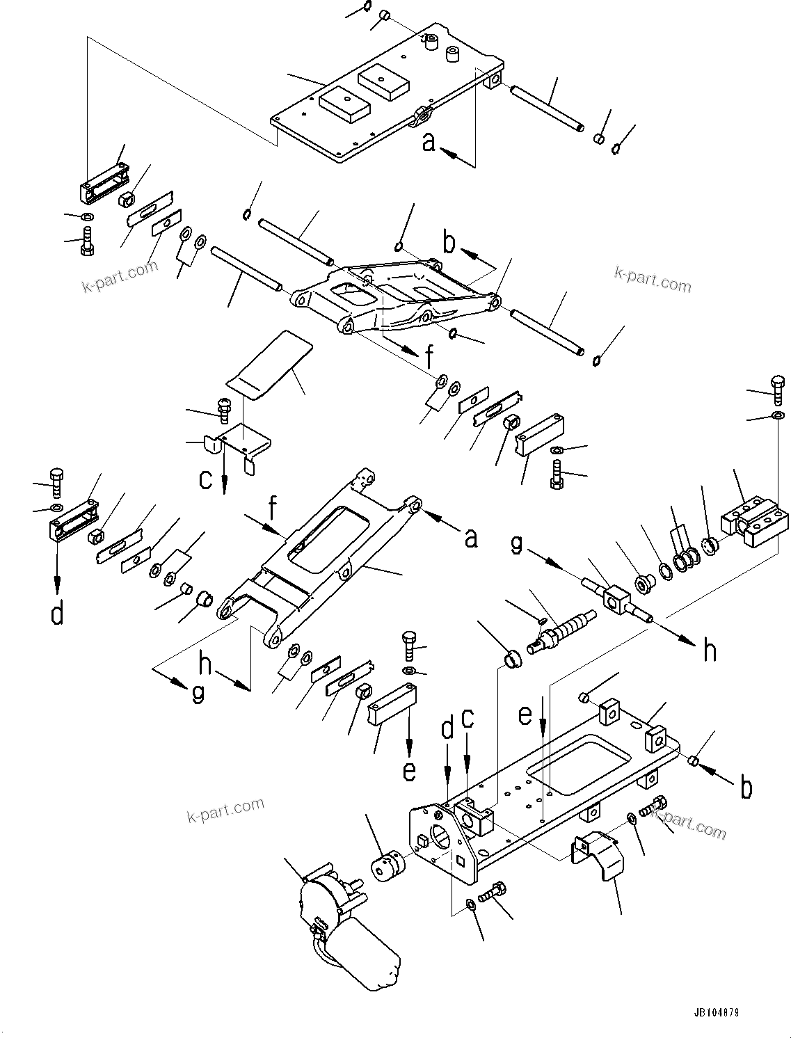 Komatsu parts book diagram for GD955-7M0 S/N 31001-UP: FLOOR, LIFTER, L.H.(#30001-)