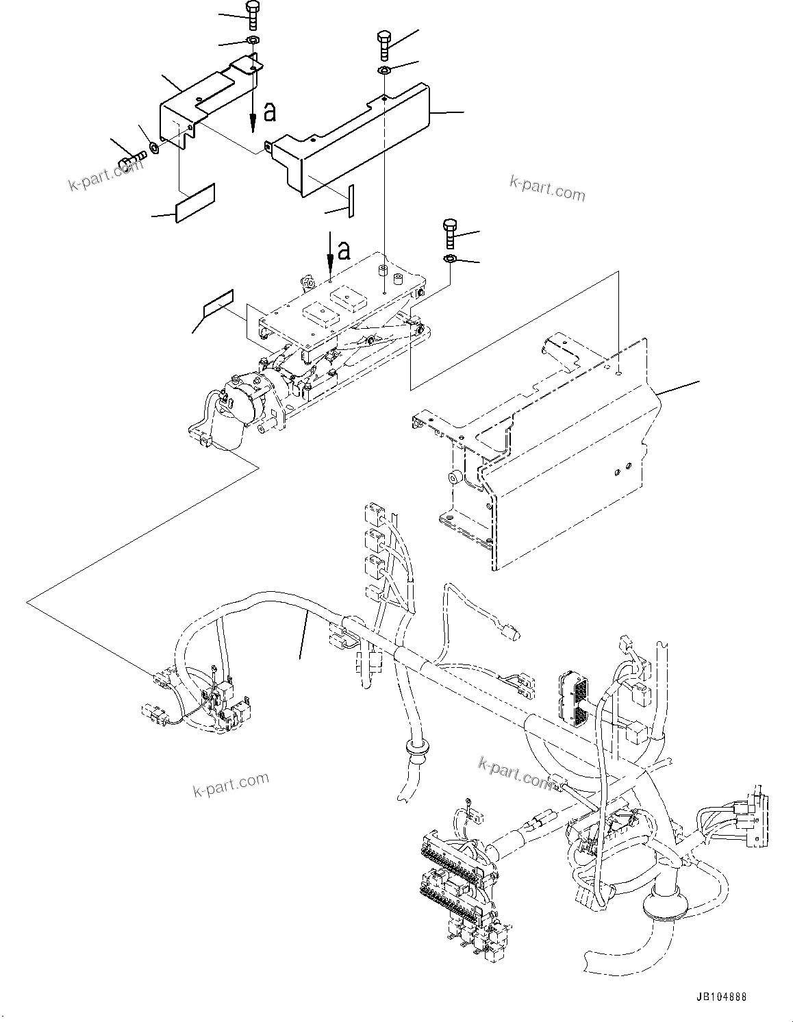 Komatsu parts book diagram for GD955-7M0 S/N 31001-UP: FLOOR, LIFTER MOUNTING (2/2)(#30001-)