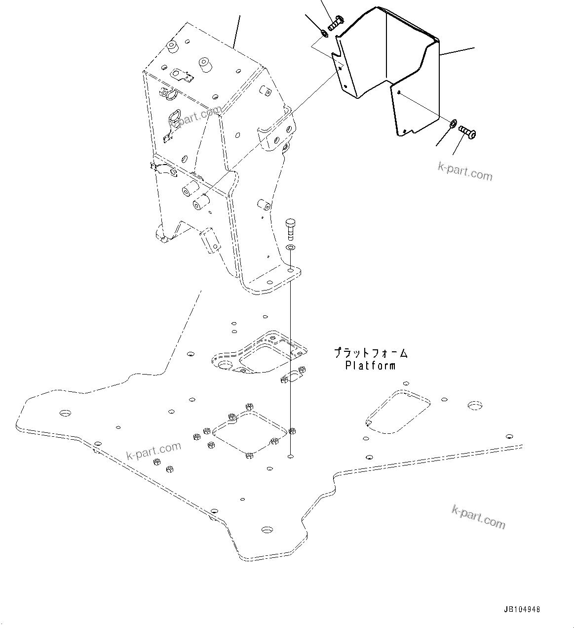 Komatsu parts book diagram for GD955-7M0 S/N 31001-UP: FLOOR, WIRING HARNESS COVER(#30001-)
