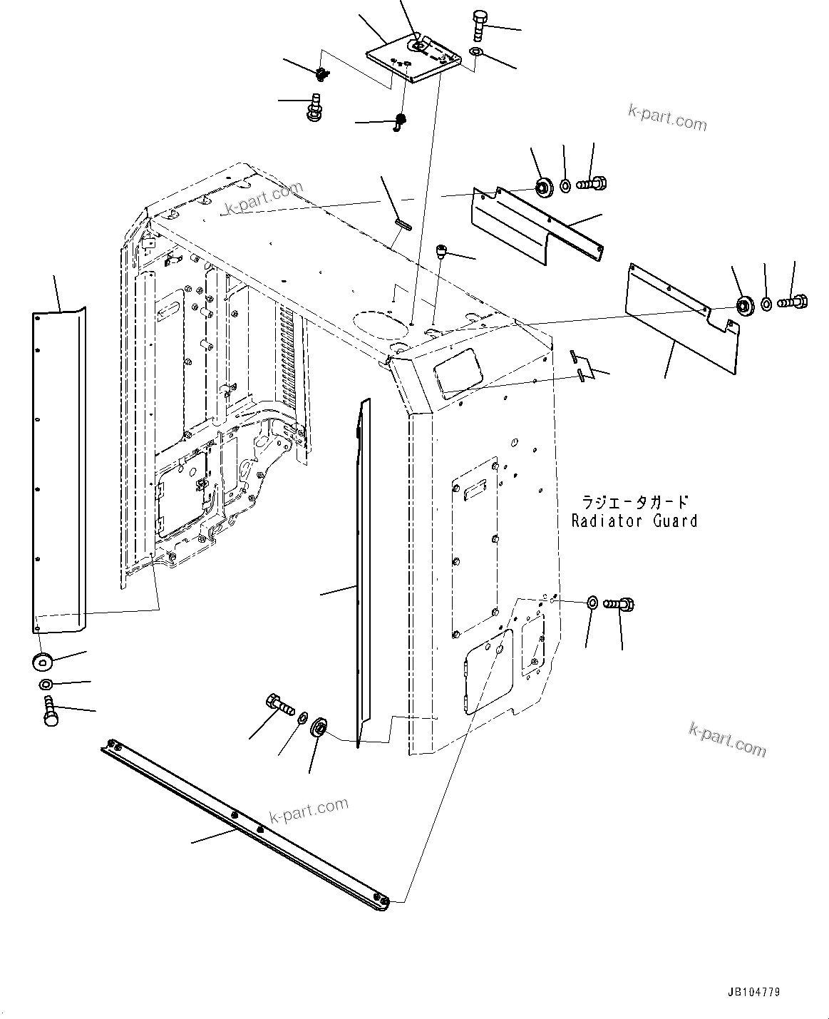Komatsu parts book diagram for GD955-7M0 S/N 31001-UP: ENGINE HOOD, COVER AND SHEET(#30001-)