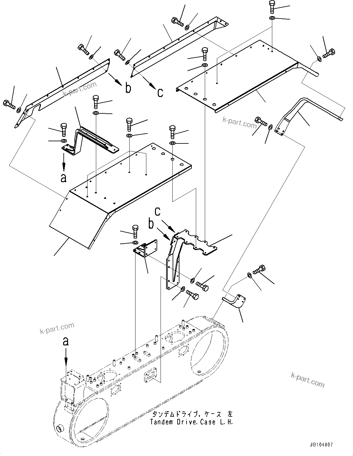 Komatsu parts book diagram for GD955-7M0 S/N 31001-UP: TIRE GUARD, FENDER, L.H.(#30001-)