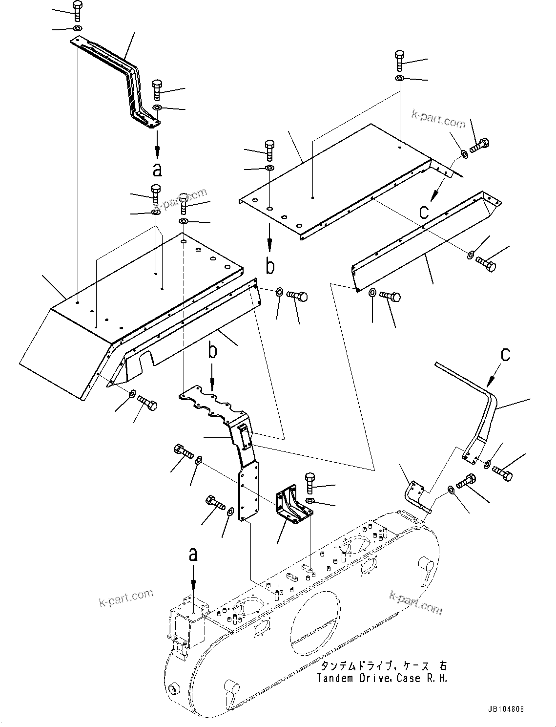 Komatsu parts book diagram for GD955-7M0 S/N 31001-UP: TIRE GUARD, FENDER, R.H.(#30001-)