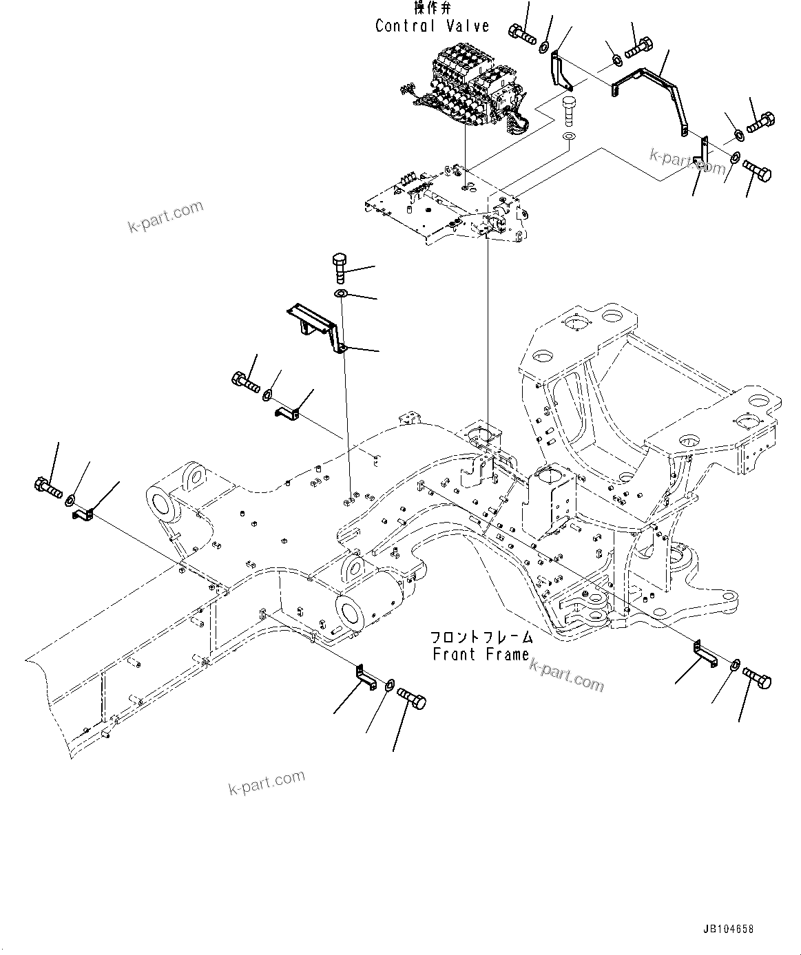 Komatsu parts book diagram for GD955-7M0 S/N 31001-UP: FRONT FRAME COVER, COVER MOUNTING (1/2)(#30001-)