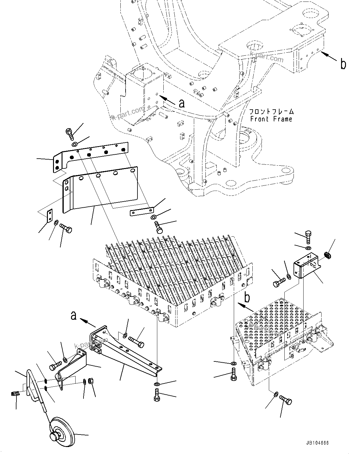 Komatsu parts book diagram for GD955-7M0 S/N 31001-UP: PLATFORM, REARVIEW MIRROR, L.H.(#30001-)