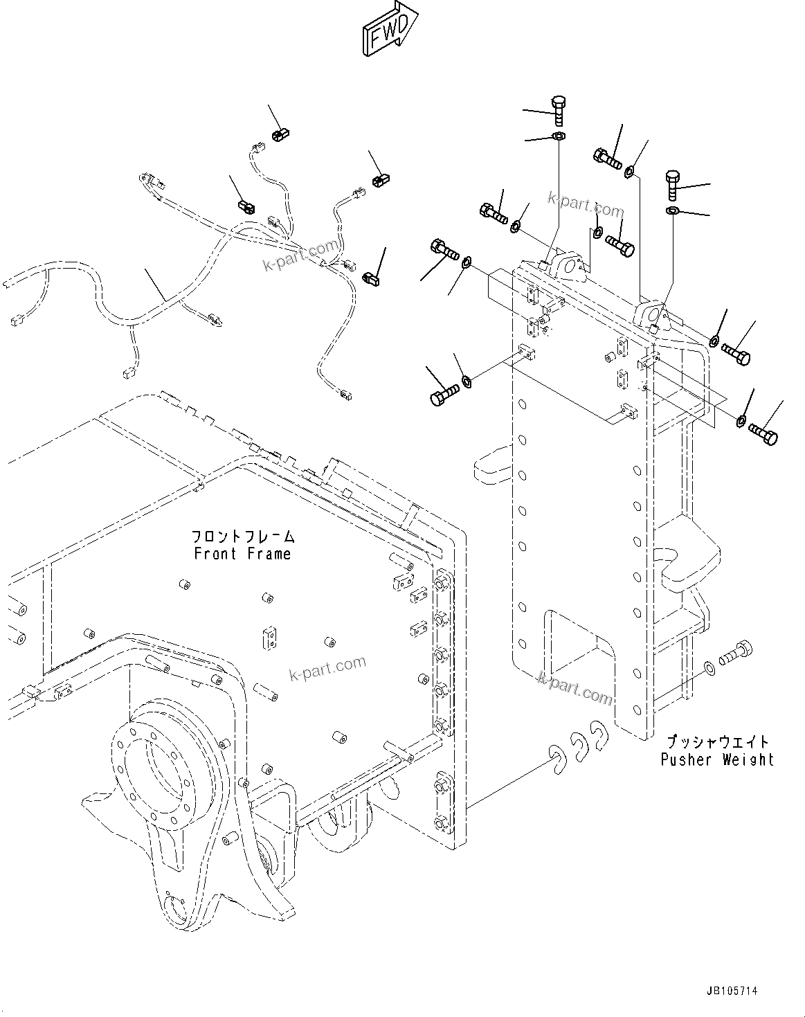 Komatsu parts book diagram for GD955-7M0 S/N 31001-UP: KOMVISION, PARTS FOR LESS(#30001-)