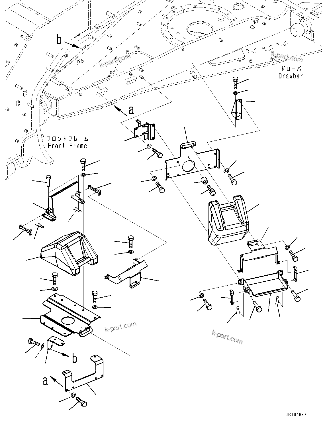 Komatsu parts book diagram for GD955-7M0 S/N 31001-UP: TIRE STOPPER, (#30001-)