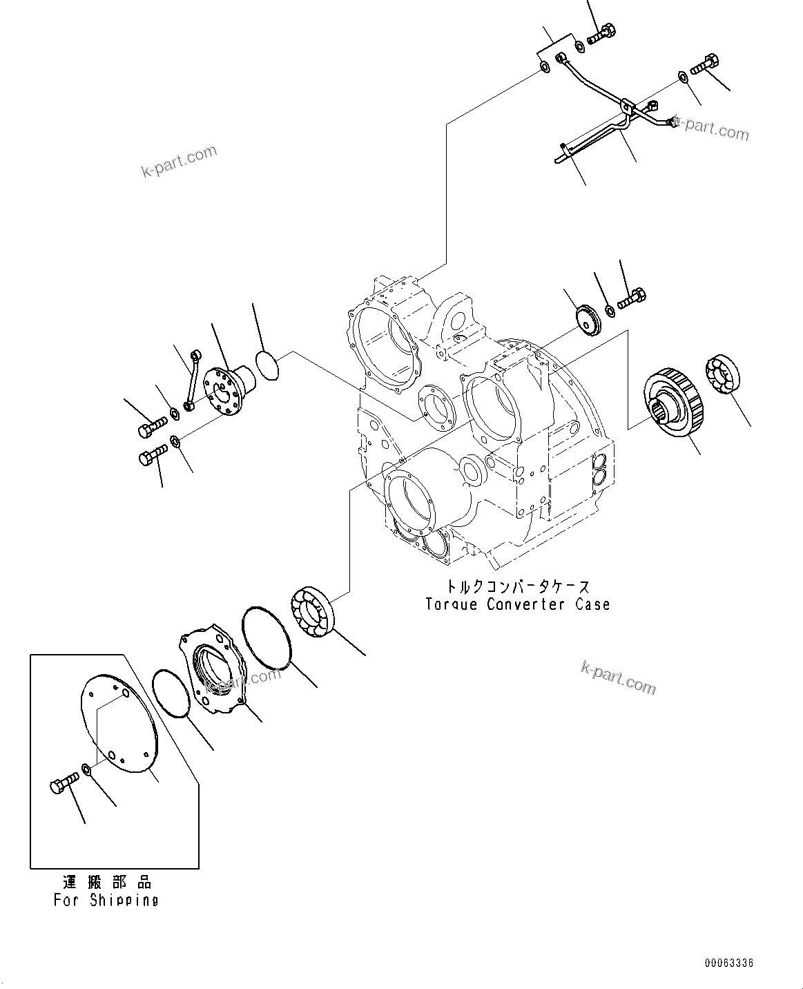 Komatsu parts book diagram for D275A-6 S/N 190001-UP (Mongolia Standard Machine): POWER TRAIN, PTO (POWER TAKE OFF) GEAR(#105410-)