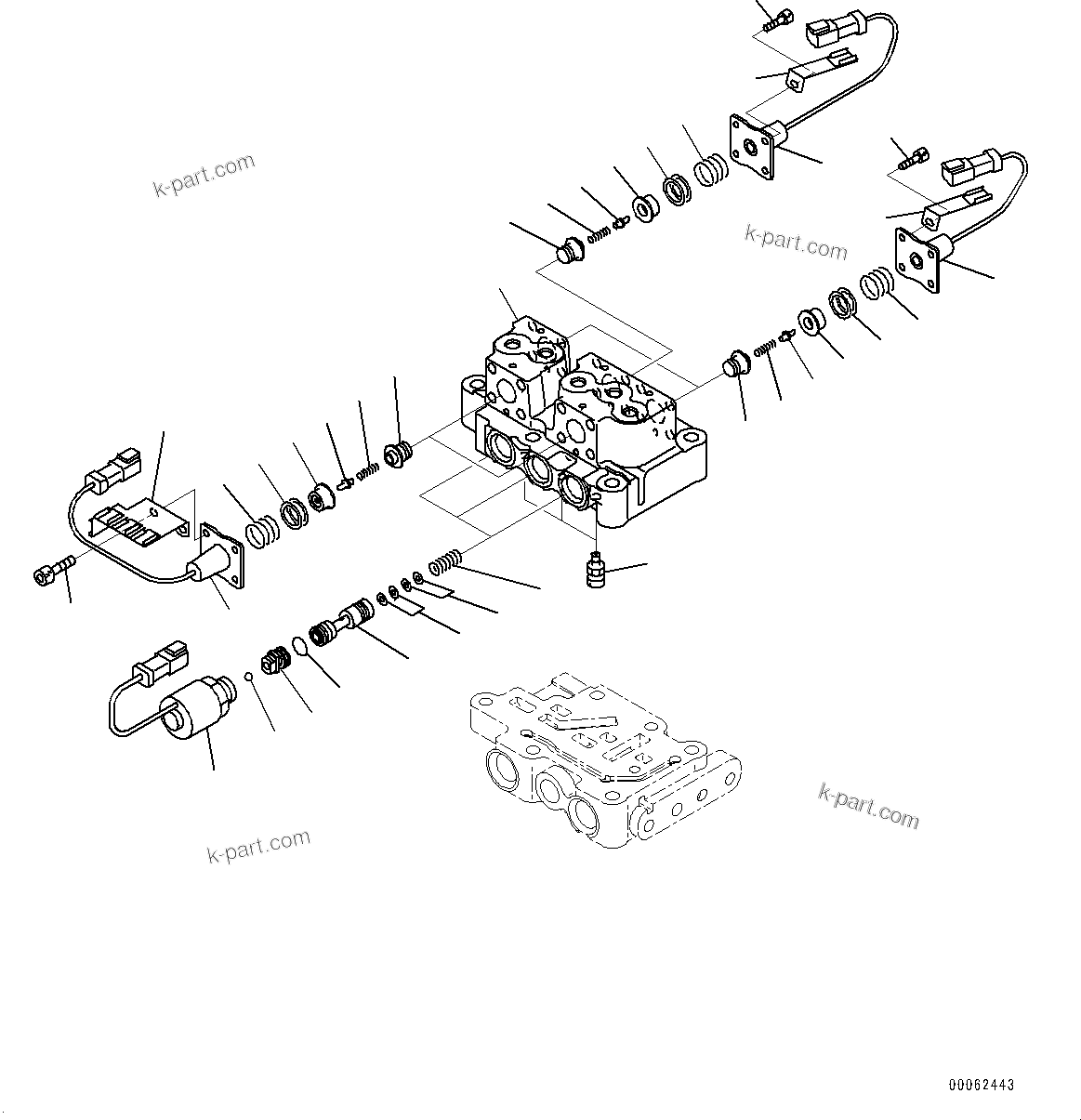 Komatsu parts book diagram for D275A-6 S/N 190001-UP (Mongolia Standard Machine): POWER TRAIN, TRANSMISSION UPPER VALVE(#180001-)