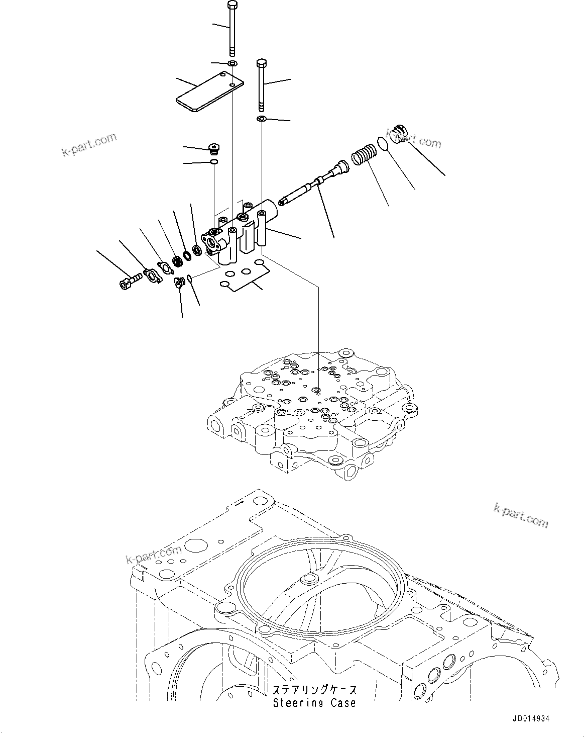 Komatsu parts book diagram for D275A-6 S/N 190001-UP (Mongolia Standard Machine): POWER TRAIN, PARKING BRAKE VALVE(#180001-)