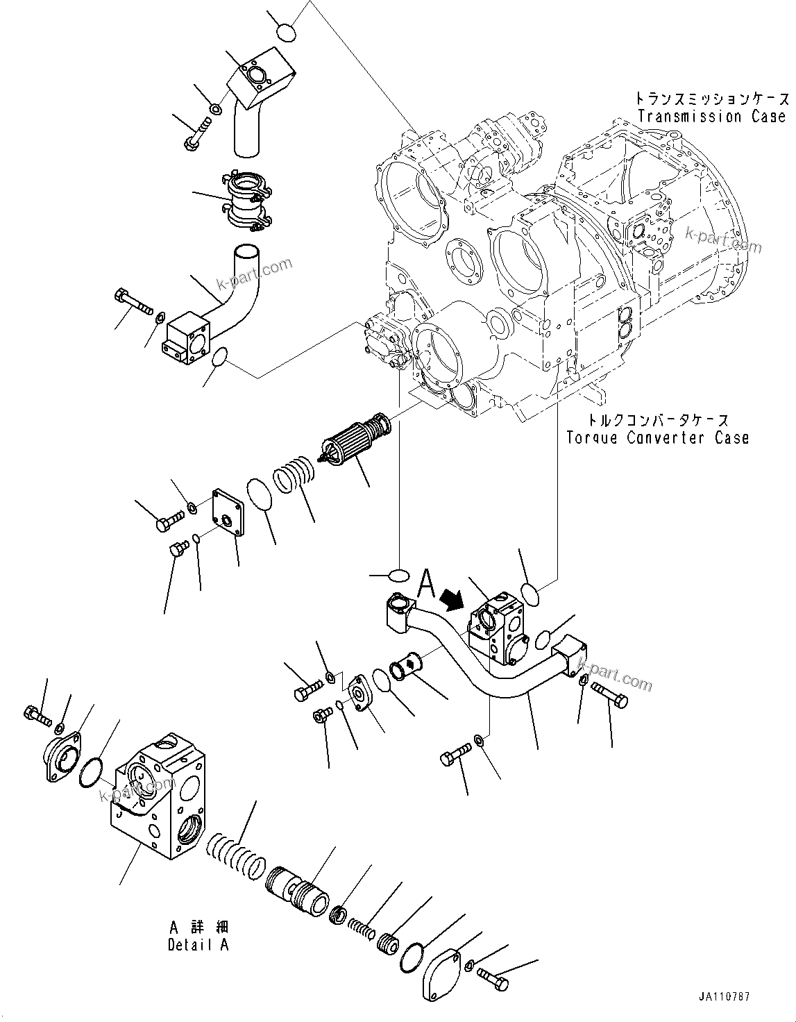 Komatsu parts book diagram for D275A-6 S/N 190001-UP (Mongolia Standard Machine): POWER TRAIN, SUCTION PIPING(#180001-)
