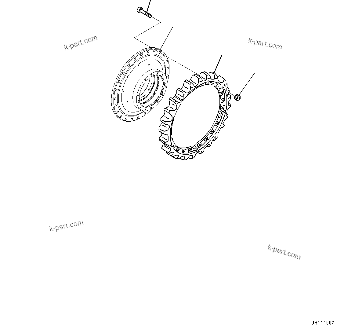 Komatsu parts book diagram for D275A-6 S/N 190001-UP (Mongolia Standard Machine): FINAL DRIVE RELATED PARTS, (#190001-)