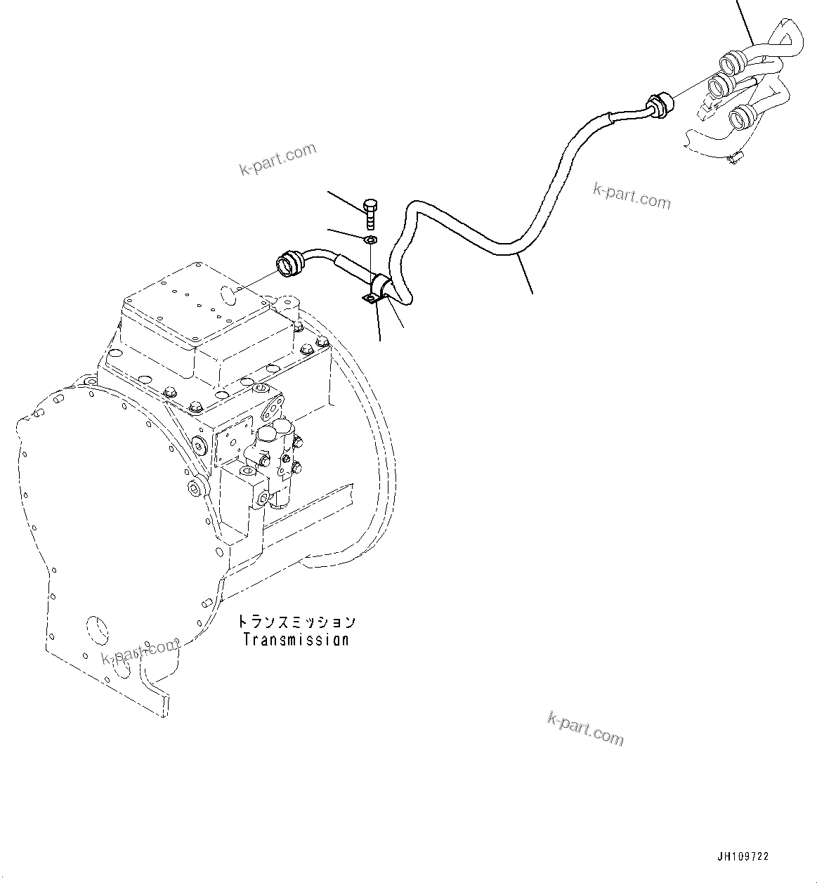 Komatsu parts book diagram for D275A-6 S/N 190001-UP (Mongolia Standard Machine): ELECTRIC WIRING HARNESS FOR POWERTRAIN CONTROL, TRANSMISSION WIRING HARNESS(#180001-)