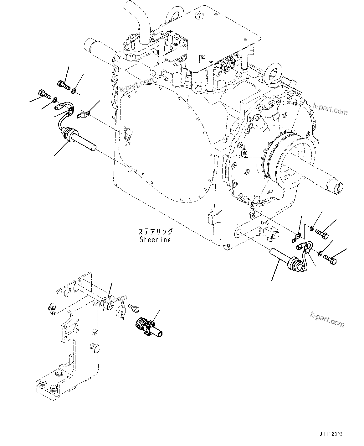 Komatsu parts book diagram for D275A-6 S/N 190001-UP (Mongolia Standard Machine): ELECTRIC WIRING HARNESS FOR POWERTRAIN CONTROL, OIL PAN HEATER(#180001-)