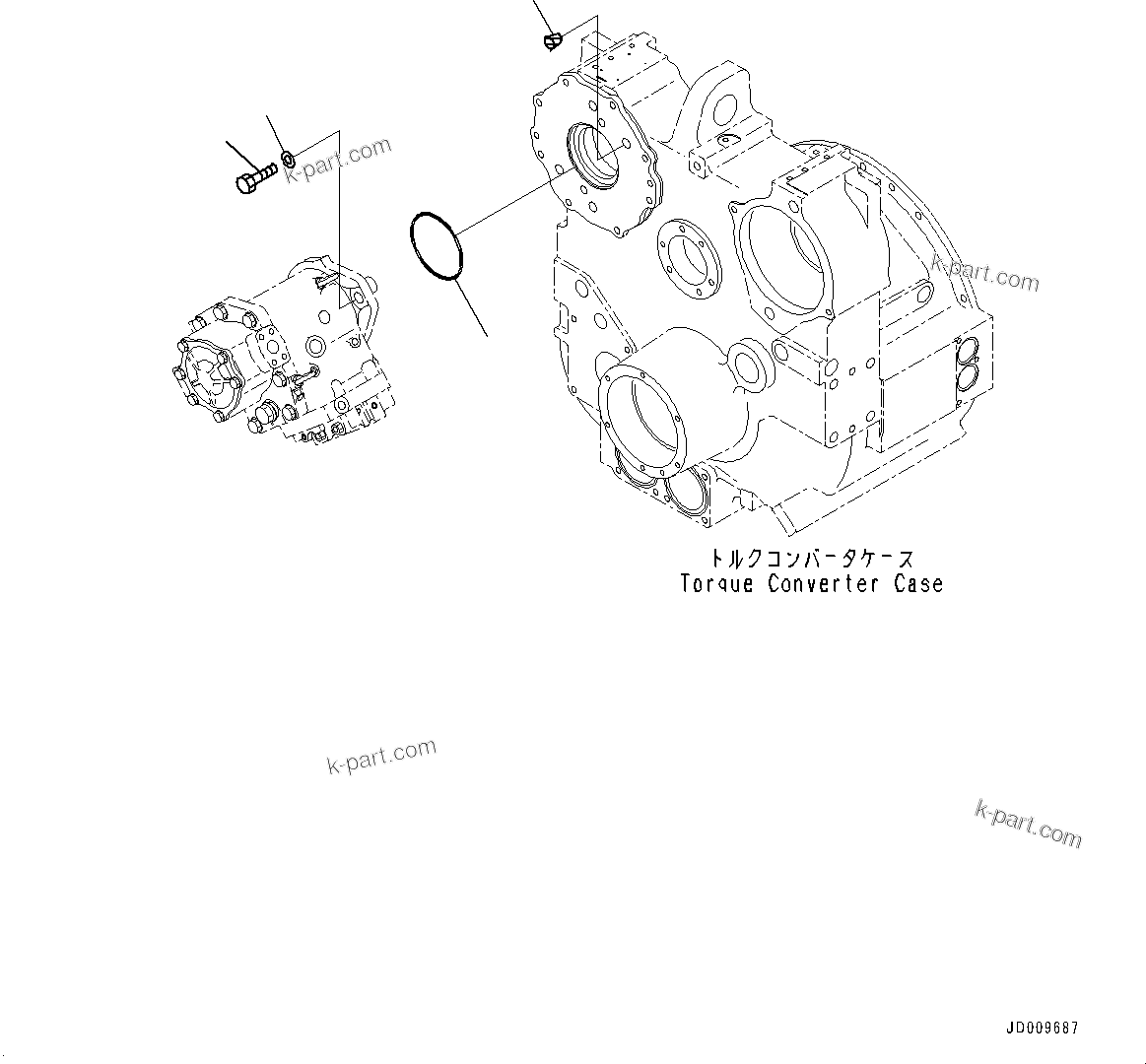 Komatsu parts book diagram for D275A-6 S/N 190001-UP (Mongolia Standard Machine): HYDRAULIC PUMP, HYDRAULIC PUMP MOUNTING(#180001-)