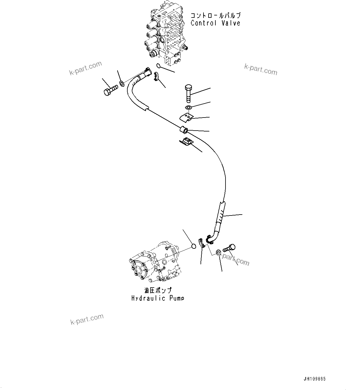 Komatsu parts book diagram for D275A-6 S/N 190001-UP (Mongolia Standard Machine): HYDRAULIC PUMP PIPING, DELIVERY PIPING(#180001-)