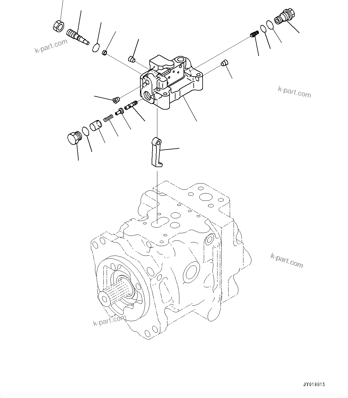 Komatsu parts book diagram for D275A-6 S/N 190001-UP (Mongolia Standard Machine): COOLING FAN DRIVE PIPING, PISTON PUMP (3/5)(#180001-)