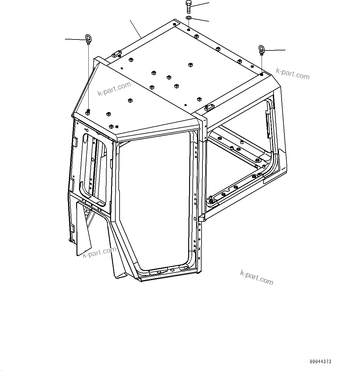 Komatsu parts book diagram for D275A-6 S/N 190001-UP (Mongolia Standard Machine): CAB, BODY(#190001-)